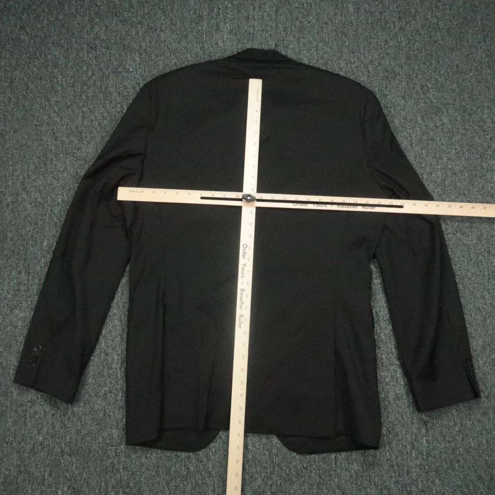 Hugo Boss Blazer Men 42L Black Wool Marzotto Stretch Tailoring Sport Coat Jacket
